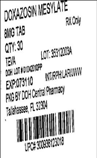 Image Of 8 mg Label (Doxazosin 8mg(teva))